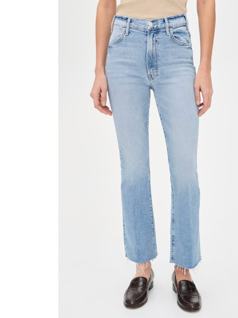 Mother Denim Hustler Ankle Fray Jeans